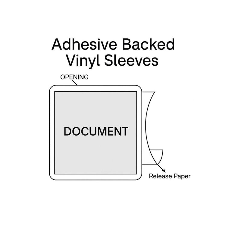 Vinyl Sleeves with Adhesive Back