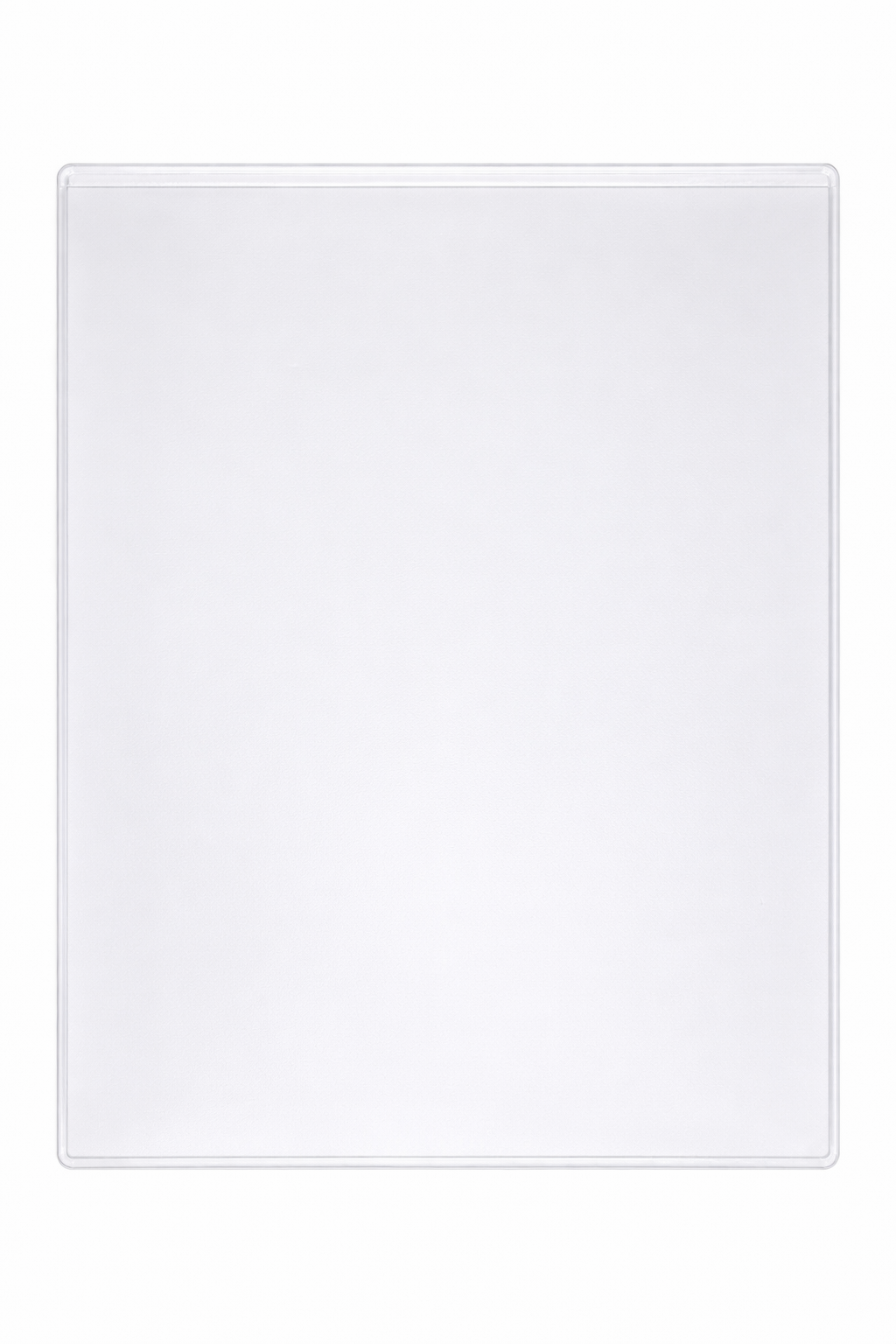 Vinyl Sleeve with Adhesive Back with 0.25" Drop - Open on Short Side (Portrait) - External Dimensions 12.062" x 15"