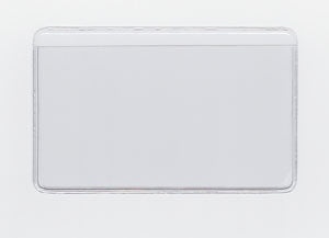 1,000-Piece Special Offer Package - Vinyl Sleeve with Adhesive Back with 0.25" Drop - Open on Long Side (Landscape) - External Dimensions 2.5000" x 4.0000"