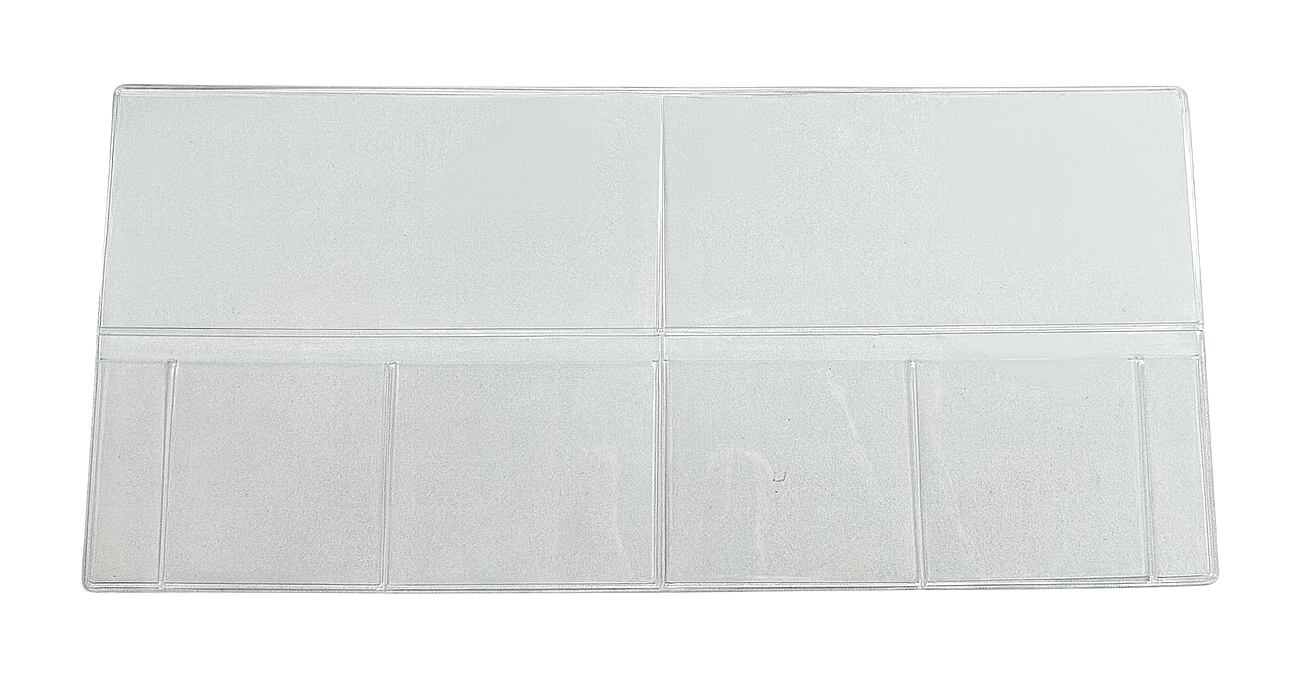 Custom Vinyl Sleeve with 4 Pockets - Open on Long Side (Landscape) - External Dimensions 5.5" x 11.625"