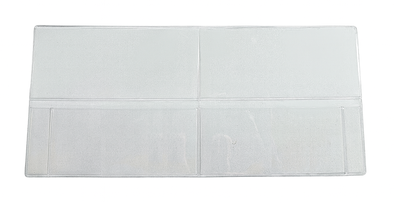 Custom Vinyl Sleeve with 2 Pockets - Open on Long Side (Landscape) - External Dimensions 5.5" x 11.625"