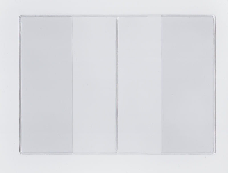 Clear Vinyl Book Cover - Short Style with 2.00" Pockets - External Dimensions 11.5" x 19.25"