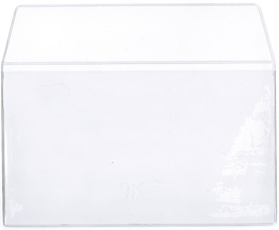 Clear Vinyl Pouch with 2.375" Flap - Open on Long Side with 0.25" Drop - External Dimensions 3.5" x 4.75"