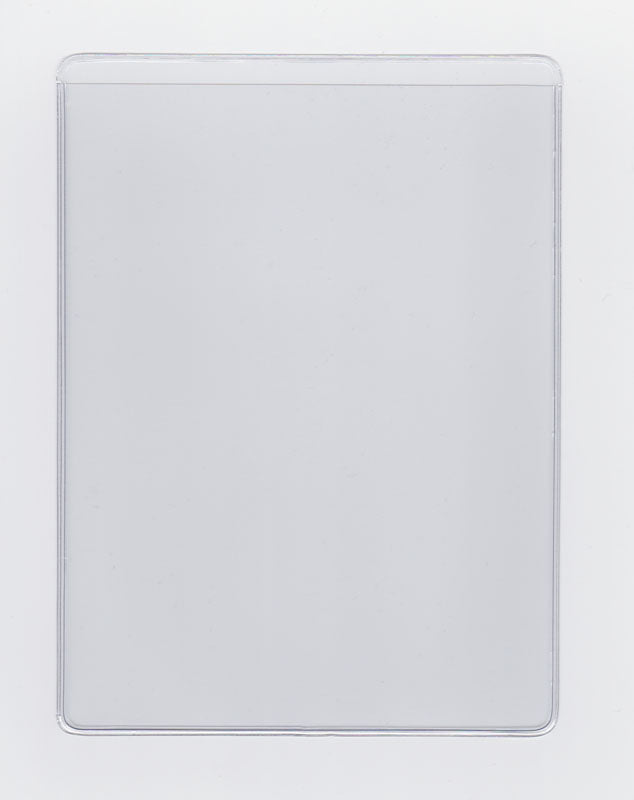 Vinyl Sleeve with Adhesive Back with 0.25" Drop - Open on Short Side (Portrait) - External Dimensions 5.5" x 7.5