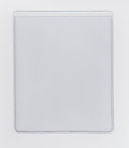 CLEAR VINYL SLEEVE WITH 0.25" DROP - EXTERNAL DIMENSIONS 4.625" x 6.500" - OPEN ON SHORT SIDE