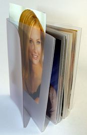6 PAGE TOP (SHORT SIDE) LOAD PICTURE BOOK FOR 2 1/2 x 3 1/2 PICTURES - 2 TABS- Page Size: 3-5/8 X 2-7/8