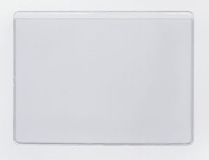 Vinyl Sleeve with Adhesive Back - with .25" Drop - External Dimensions 5" x 6.75" - Open on Long Side (Landscape)