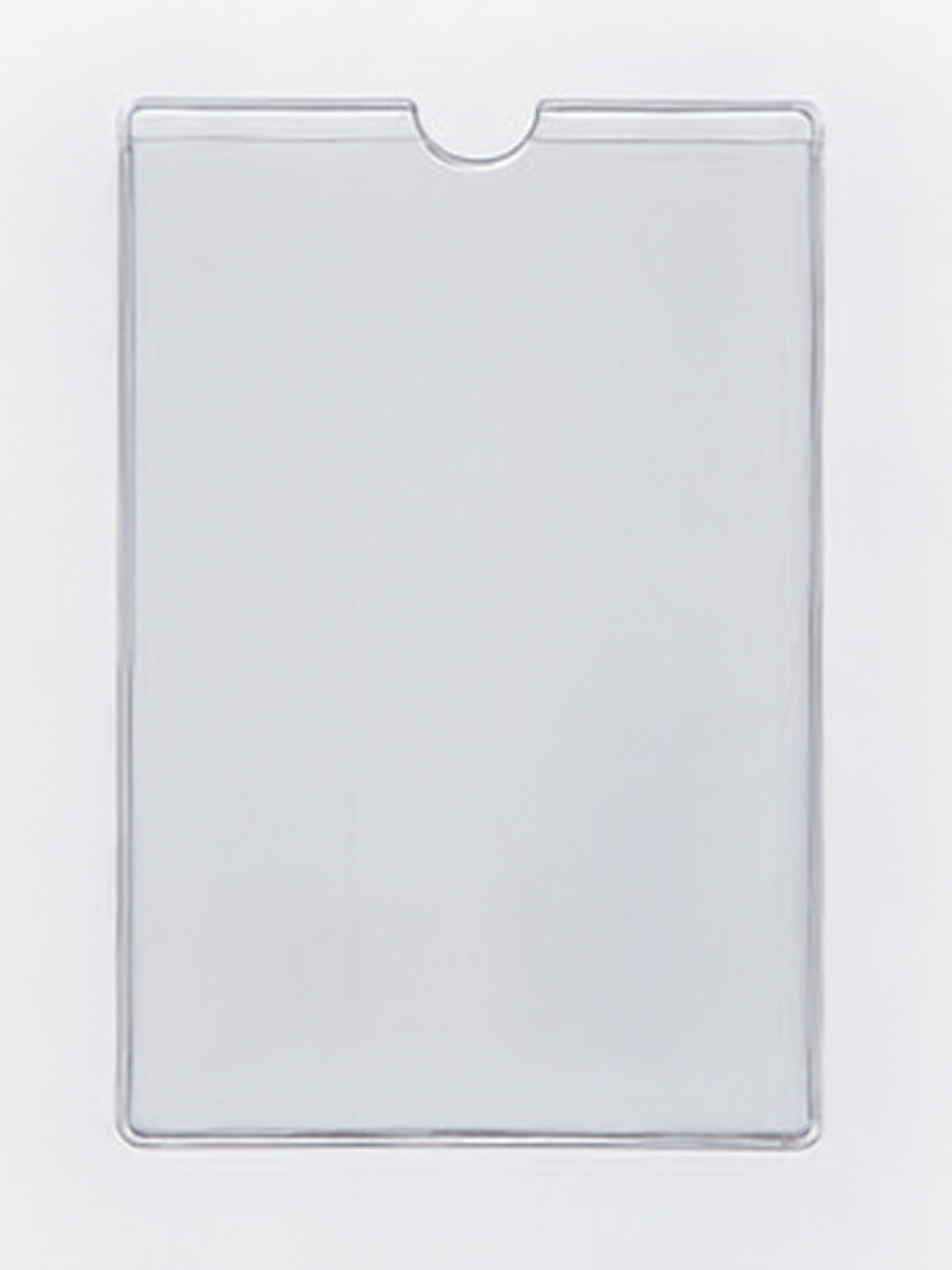 Clear Vinyl Sleeve with 0.25" Drop - Open on Short Side (Portrait) - With Thumb Notch 2 - External Dimensions 6.0000" x 9.0000"