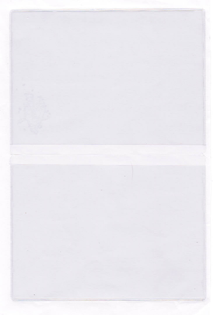 Vinyl Sleeve with Adhesive Back with 0.25" Drop - Open on Long Side (Landscape) - External Dimensions 7.5000" x 9.5620"