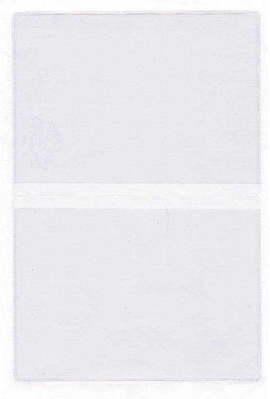 Vinyl Sleeve with Adhesive Back with 0.25" Drop - Open on Long Side (Landscape) - External Dimensions 7.5000" x 9.5620"