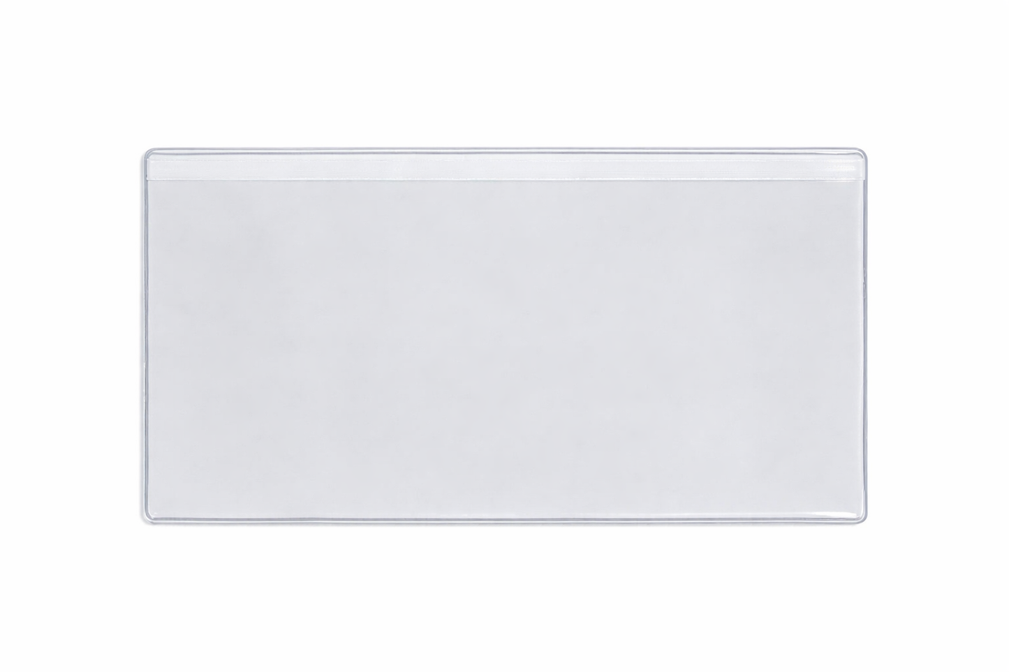 Clear Vinyl Sleeve - Open on Long Side (Landscape) with 0.25" Drop - External Dimensions 3.437" x 6.5"