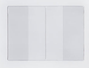 Vinyl Book Cover - Short Style with 2.000" Pockets - External Dimensions 5.1250" x 7.3120" - Open on Short Side (Portrait)