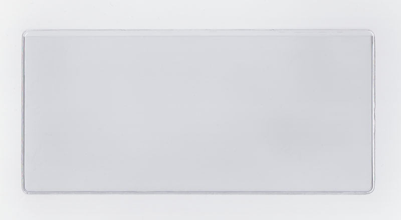 Vinyl Sleeve with Adhesive Back - Open on the Long Side (Landscape) - External Dimensions 4" x 9"