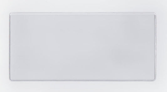 Vinyl Sleeve with Adhesive Back - Open on the Long Side (Landscape) - External Dimensions 4" x 9"
