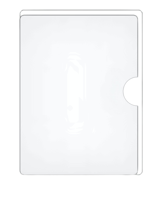 Clear Vinyl Document Organizer with 0.25" Drop on Two Sides - Open on both Long and Short Side - External Dimensions 9.25" x 11.75"
