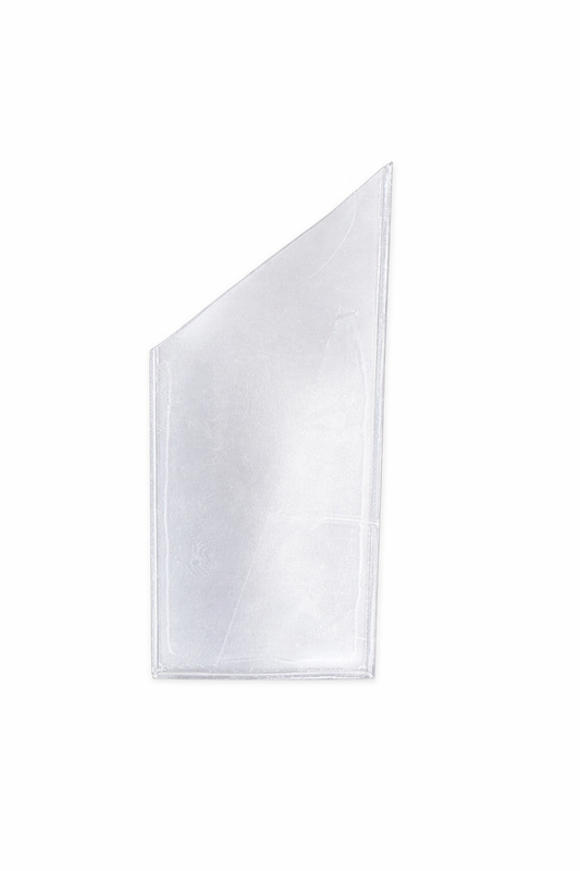 Clear Vinyl Sleeve with Flush Angled Opening on the Short Side (portrait) - External Dimensions 2.75" x 1.5"
