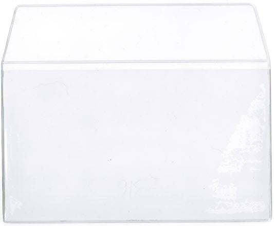 Clear Vinyl Pouch with 2.375" Flap - Open on Long Side with 0.25" Drop - External Dimensions 3.5" x 4.75"