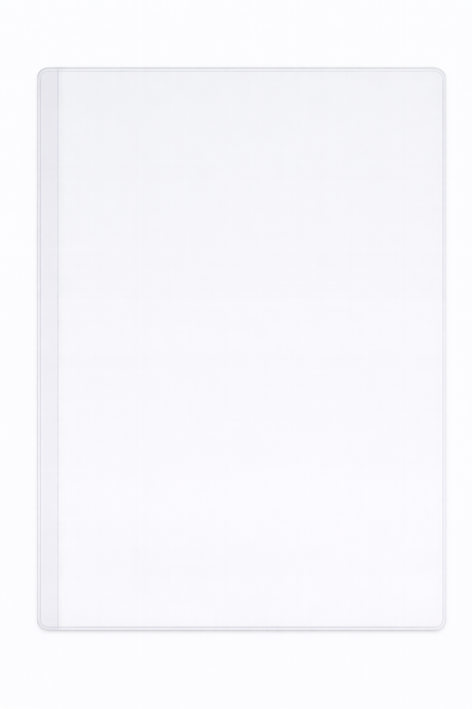 Binder Page with No Holes - with 0.25" Drop - External Dimensions 9.3125" x 11.5" - Open on Short Side (Portrait)