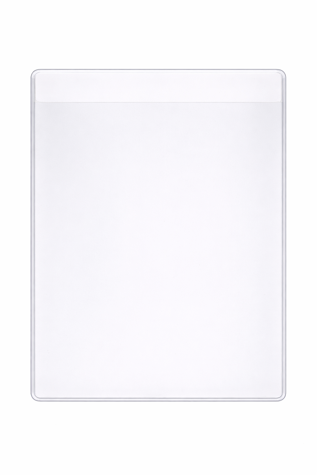 Vinyl Sleeve with Adhesive Back - With 1" Drop - Open on Short Side (Portrait) - External Dimensions 5" x 6.75"