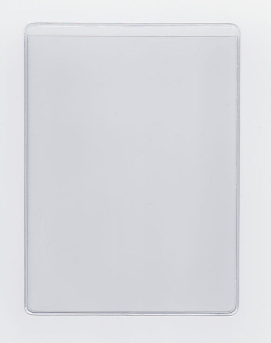Vinyl Sleeve with Adhesive Back with 0.25" Drop - Open on Short Side (Portrait) - External Dimensions 5.5" x 7.5